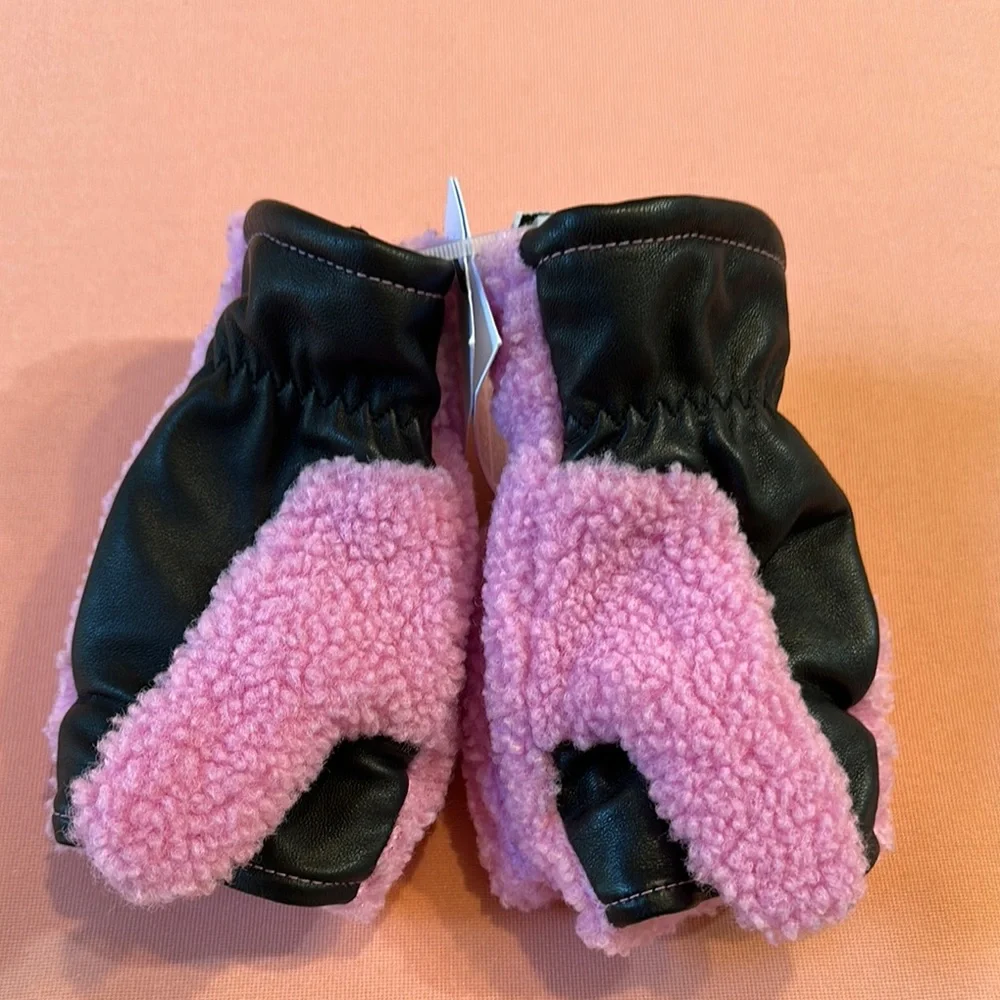 UGG Pink and Black Mittens